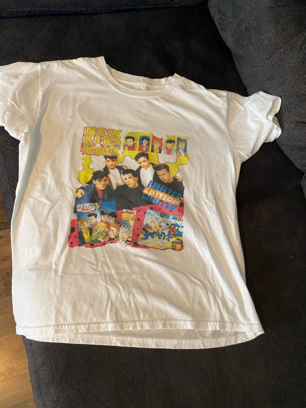 White New Kids on the Block Graphic Kids T-Shirt